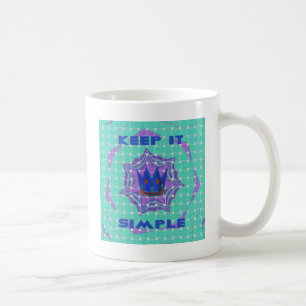 Caneca De Café Mantenha Simples: O Padrão Artístico Claridade Rea