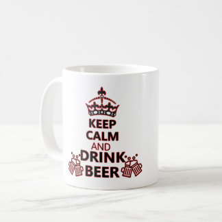 CANECA DE CAFÉ MANTER A CERVEJA DE CALMA E BEBER - AMOR DE CERVEJ
