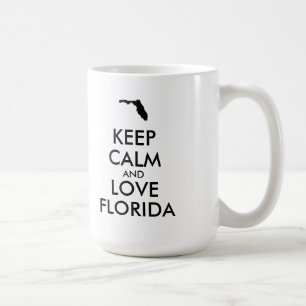 Caneca De Café MANTER CALM e AMAR FLORIDA personalizável