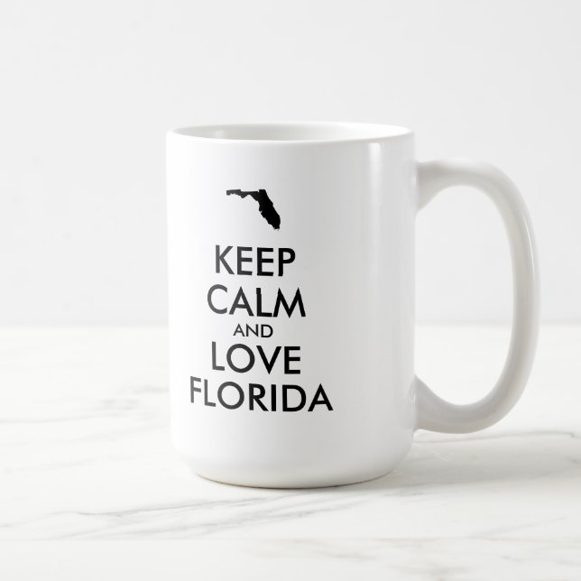 Caneca De Café MANTER CALM e AMAR FLORIDA personalizável (Direita)