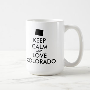 Caneca De Café MANTER CALM e AMOR COLORADO personalizáveis