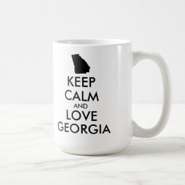 Caneca De Café MANTER CALMA E AMAR GEÓRGIA personalizáveis