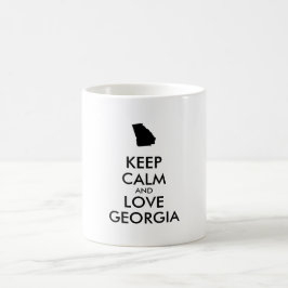 Caneca De Café MANTER CALMA E AMAR GEÓRGIA personalizáveis