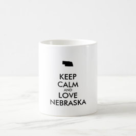 Caneca De Café MANTER CALMA E AMAR NEBRASKA personalizáveis