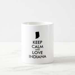 Caneca De Café MANTER CALMA E AMOR personalizáveis INDIANA