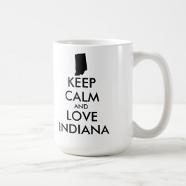 Caneca De Café MANTER CALMA E AMOR personalizáveis INDIANA