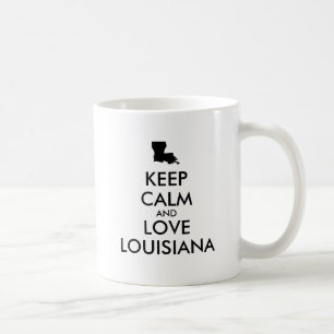 Caneca De Café MANTER CALMA E AMOR personalizáveis LOUISIANA
