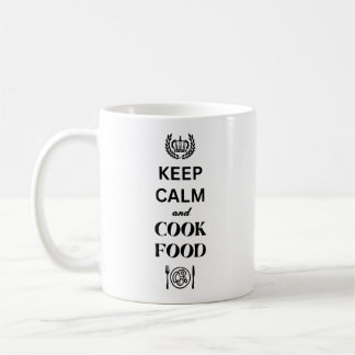 Caneca De Café Manter Calma e Cozinhar Comida Mug