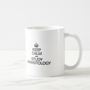 CANECA DE CAFÉ MANTER CALMA E ESTUDAR PARASITOLOGIA