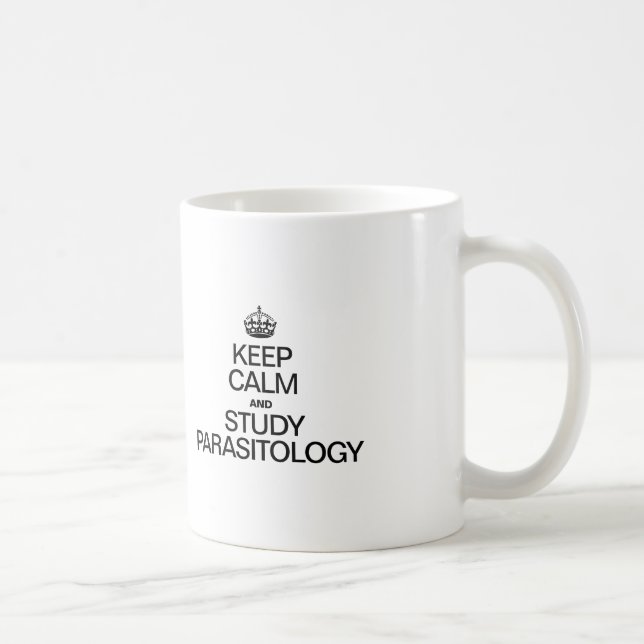 CANECA DE CAFÉ MANTER CALMA E ESTUDAR PARASITOLOGIA (Direita)