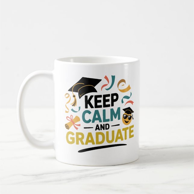 Caneca De Café Manter calma e Formando (Esquerda)
