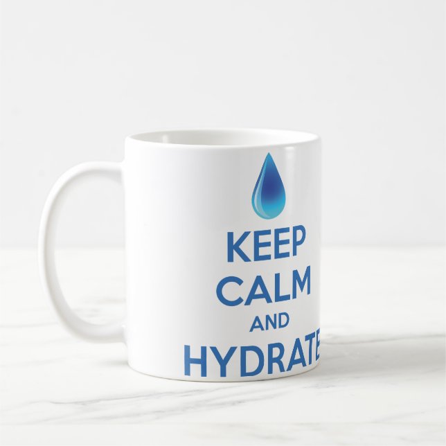 Caneca De Café Manter Calma E Hidratar (Esquerda)