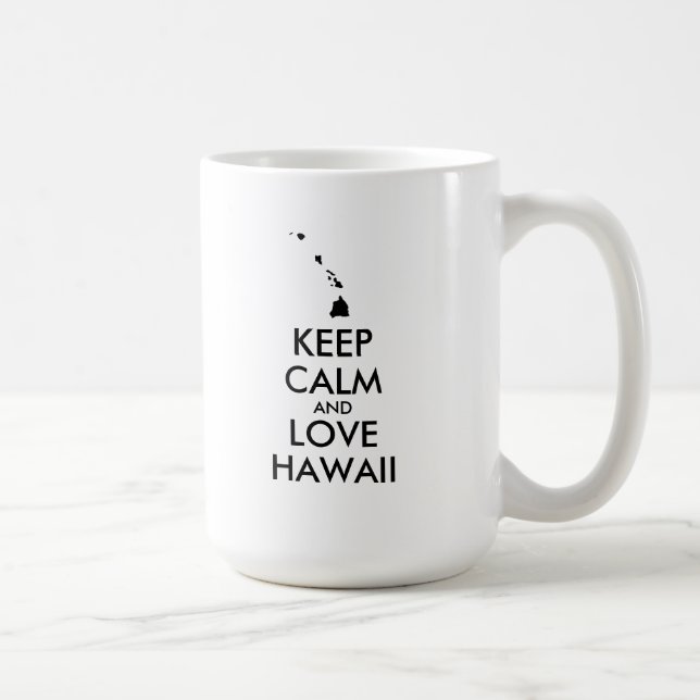 Caneca De Café MANTER CALMO e AMOR personalizáveis (Direita)