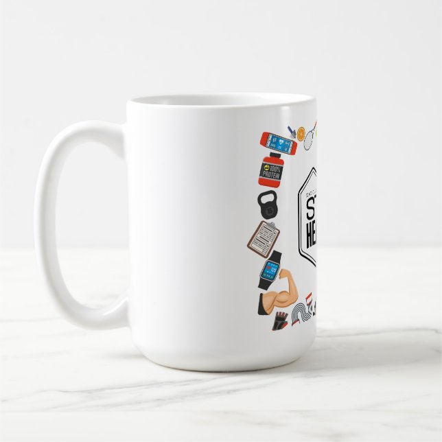 Caneca De Café manter um design de motivação saudável (Esquerda)