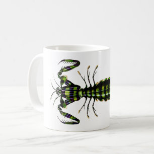 Caneca De Café Mantis Shrimp - Design de Vintage