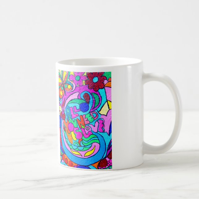 Caneca De Café manto colorido estilo hippie mug (Direita)