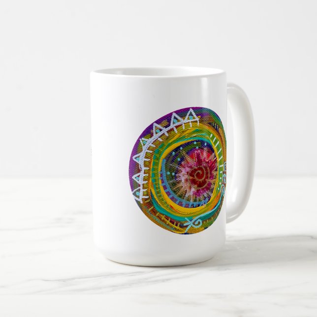 Caneca De Café Mantra Mug com Portal de Oração - selvagem e livre (Frente Esquerda)