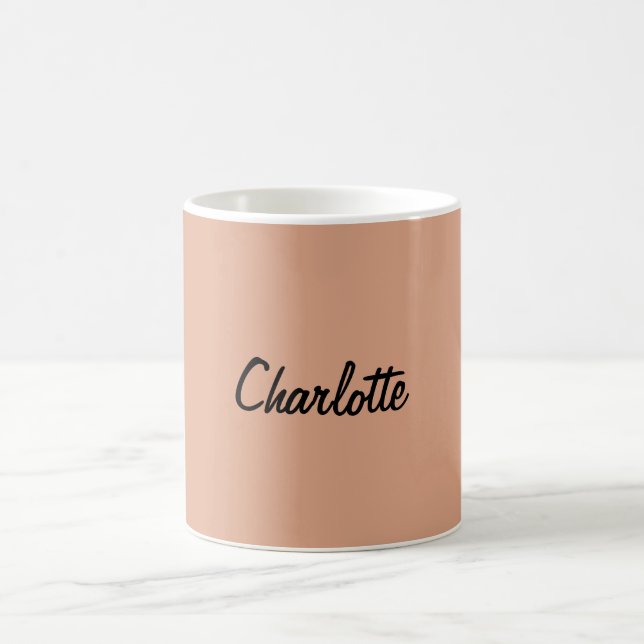 Caneca De Café Manuscrito Clássico Manuscrito Seu Nome (Centro)