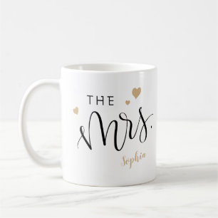 Caneca De Café Manuscrito personalizado de mrs mugs
