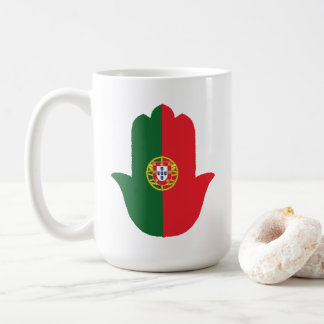 Caneca De Café MÃO com bandeira de Portugal