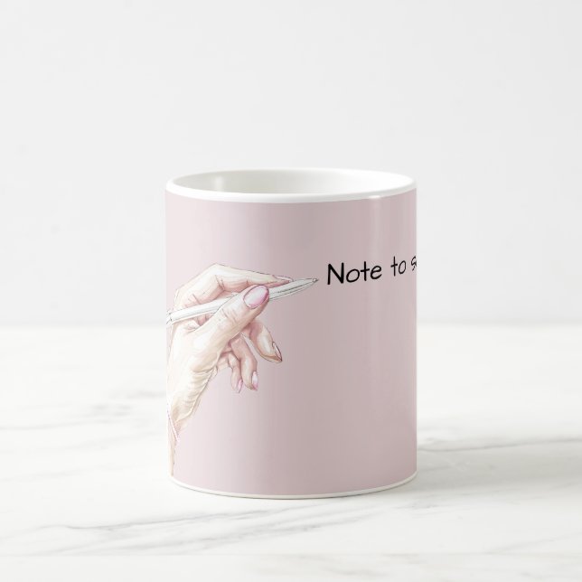 Caneca De Café Mão com Caneta: Nota para si mesmo (Centro)