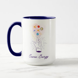 Caneca de Café Mão Cósmica Celestial - Mística Min