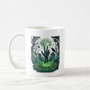 Caneca De Café Mão de Zumbi Epitapip Cemitério da Lua Cheia