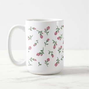 Caneca De Café Mão Desenhada Rosebud