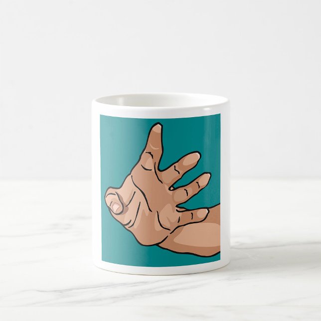 Caneca De Café Mão que Alcança a Perspectiva (Criador carregado)