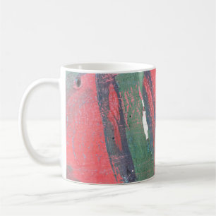 Caneca De Café Mão vermelha desenhada em fundo abstrato,abstrato