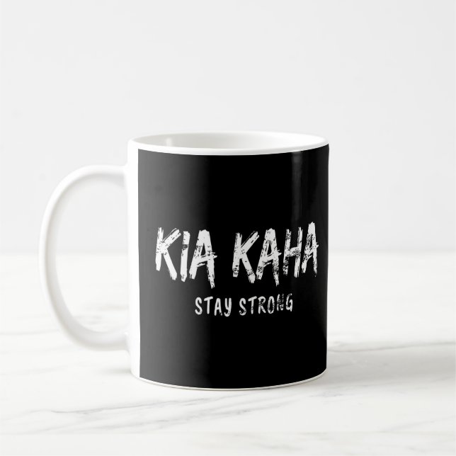 Caneca De Café Maori Phrase Fique Forte Kia Kaha (Esquerda)