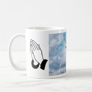Caneca De Café Mãos Cruzadas e Rezando