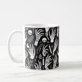 Caneca De Café Mãos de Esqueleto Louco