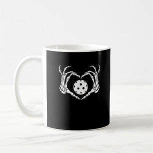 Caneca De Café Mãos do Coração do Esqueleto do Halloween