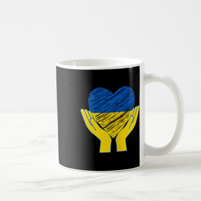 Caneca De Café Mãos Fora da Ucrânia em Protesto Ucraniano Contra  (Direita)