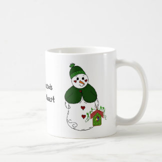 Caneca De Café Mãos Frias Coração Quente