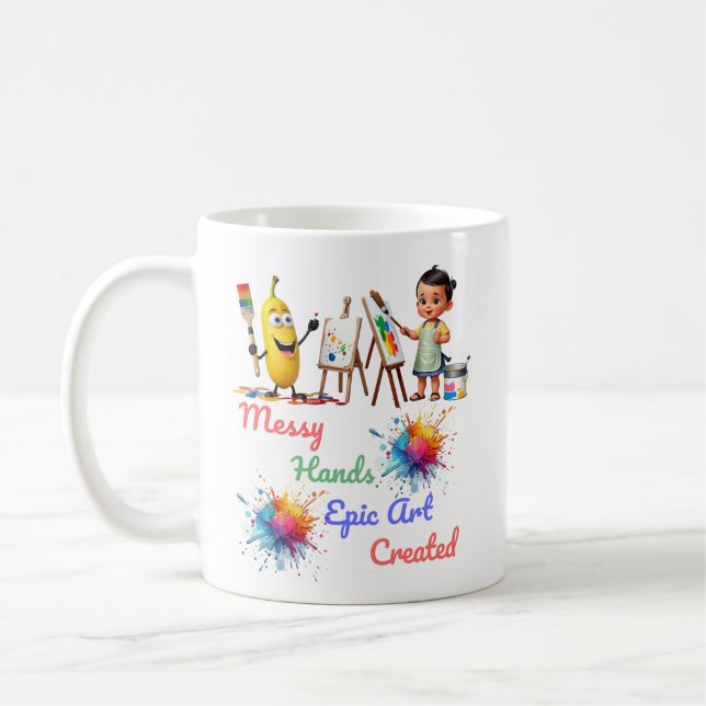 Caneca De Café Mãos Mestras A Arte Epic Celebra o Dia Mundial da  (Esquerda)