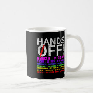 Caneca De Café Mãos para fora Protesto Contra Resistência Protege