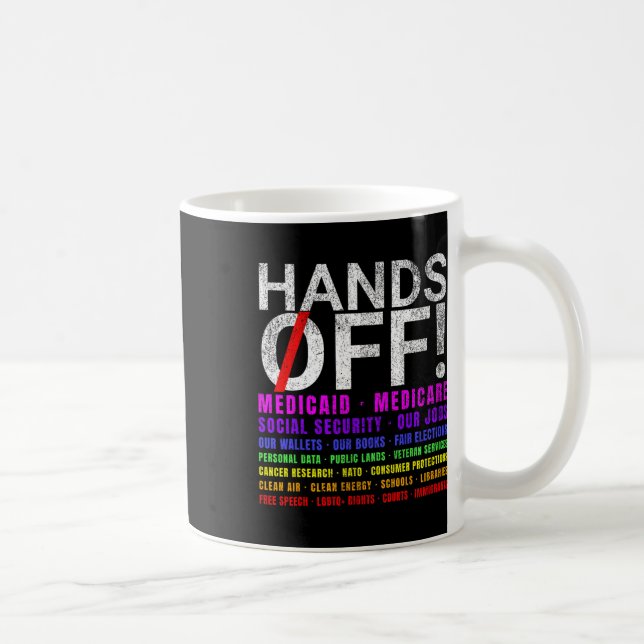 Caneca De Café Mãos para fora Protesto Contra Resistência Protege (Direita)