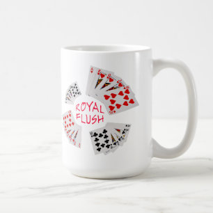 Caneca De Café Mãos-Poker - Royal Flush Personalizável