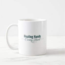 Caneca De Café Mãos que Curam, Coração que Cuida