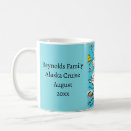 Caneca De Café Map of Alaska & USA Postcard