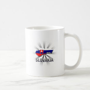 Caneca De Café Mapa 2,0 da bandeira de Slovakia