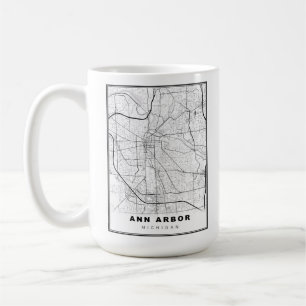 Caneca De Café Mapa Ann Arbor