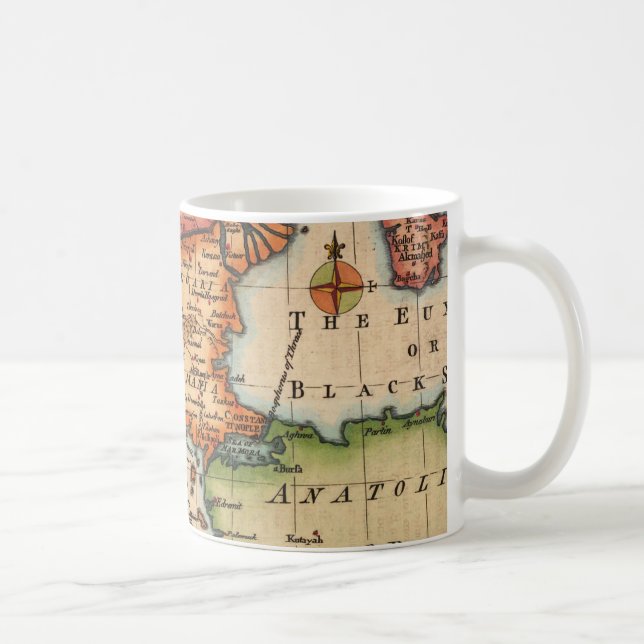 Caneca De Café Mapa antigo antigo inspirado (2) (Direita)