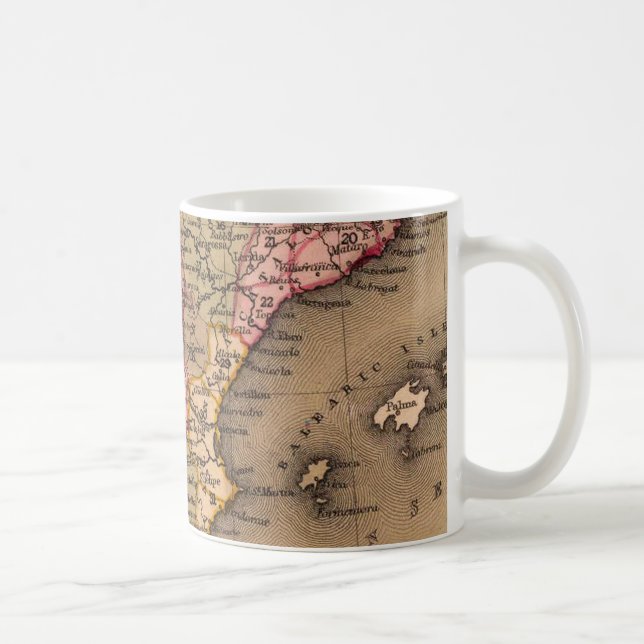 Caneca De Café Mapa antigo antigo inspirado (5) (Direita)