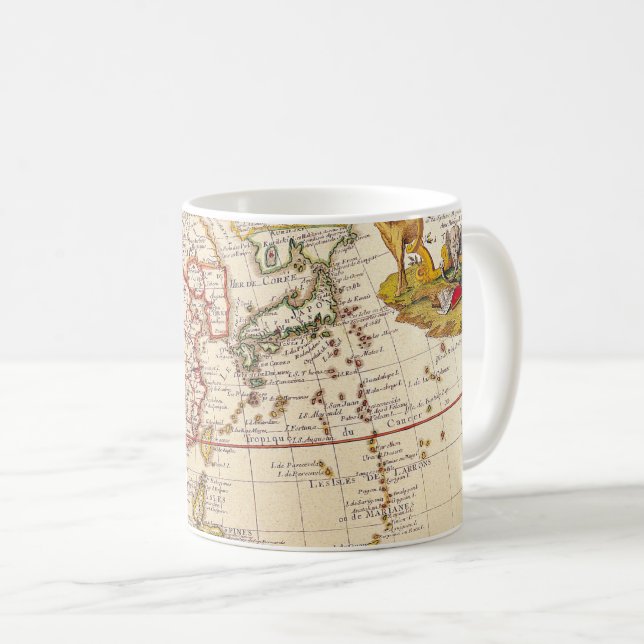 Caneca De Café Mapa antigo antigo inspirado (6) (Frente Esquerda)