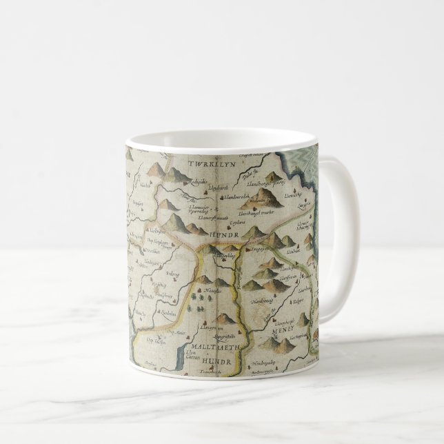 Caneca De Café Mapa antigo antigo inspirado (7) (Frente Esquerda)