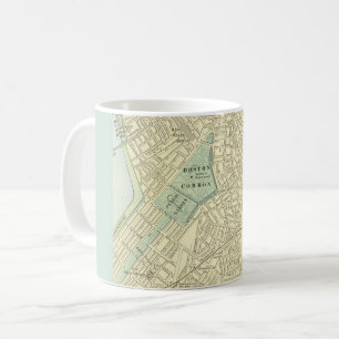 Caneca De Café Mapa Antigo da Rua de Boston