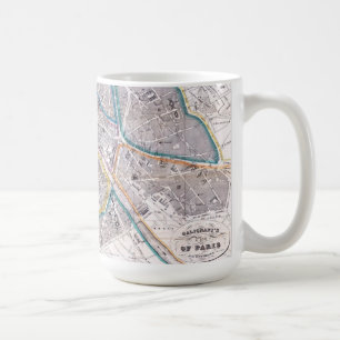 Caneca De Café Mapa antigo de Paris